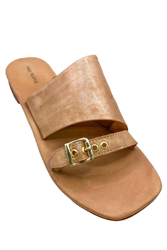 Child - Friendly Women's Sandals with a Secure Buckle in Purple for Moms on the GoWomen's Mila Minimal Flat Sandal In Rose Gold