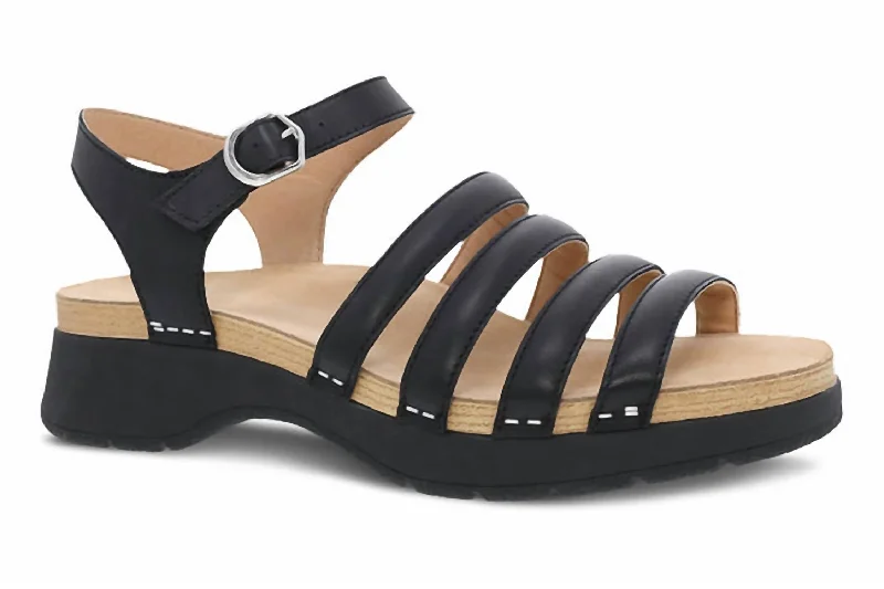 Women's Sandals with a Glitter - Coated Strap in Gold for a Sparkly Summer OutfitWomen's Roxie Sandal In Black