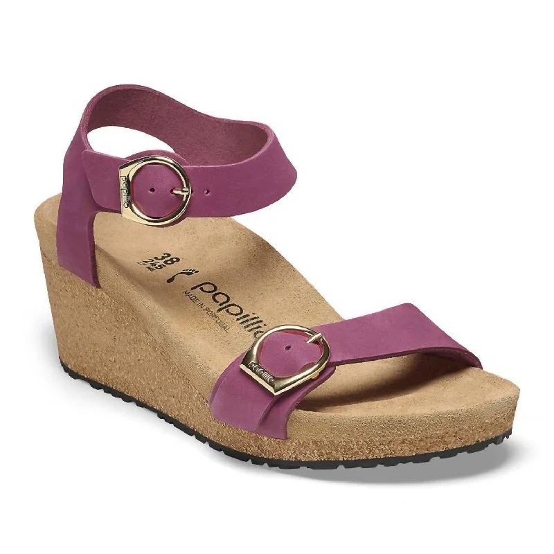 Women's Cork - Soled Espadrille Sandals with a Rope - Trimmed Upper in Navy for a Summer VibeWomen's Soley Ring Buckle Sandals In Boysenberry