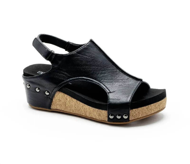 Lightweight Women's Mesh - Paneled Sandals in Yellow for BreathabilityWomen's Volta Ii Studded Wedge Sandal In Black