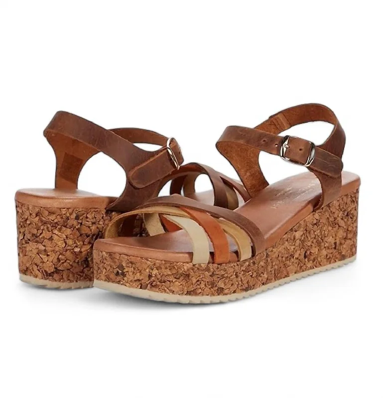 Women's Leather - Strapped Sandals with a Braided Detail in Brown for a Rustic AppealYara Sandal In Tan