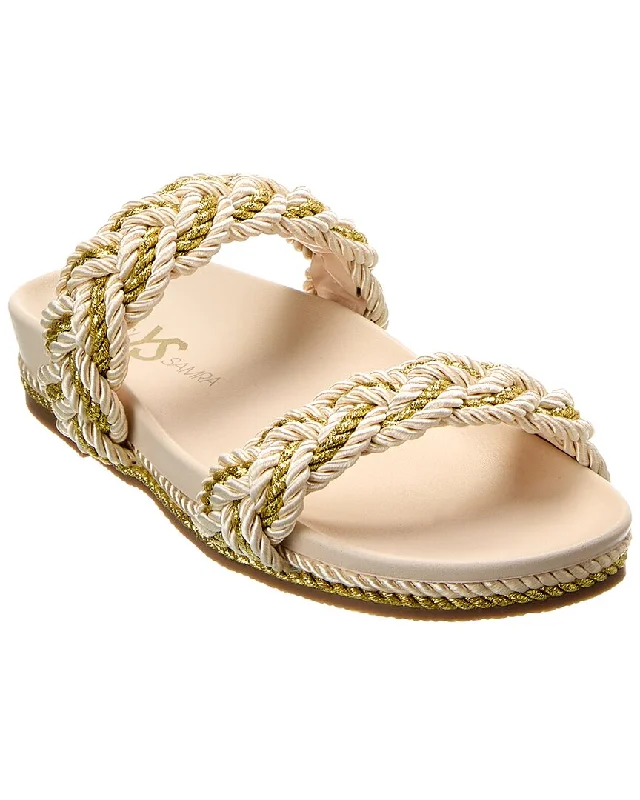 Adjustable Strap Women's Sandals with a Padded Heel in Pink for a Custom FitYosi Samra Michelle Rope Sandal